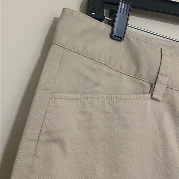 Lands' End Khaki Trousers mid rise wide leg women 10 casual office retro school - Picture 3 of 8
